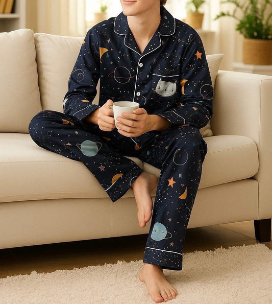 PIJAMA SATIN ESTAMPADA